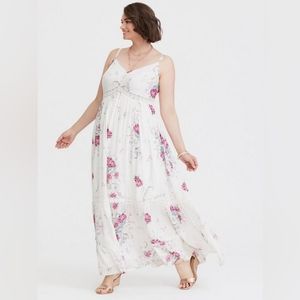 Torrid Ivory Floral Challis Maxi Dress